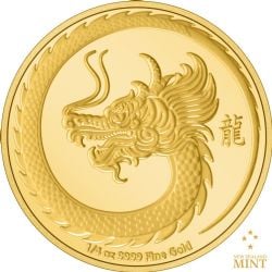 LUNAR YEAR (IN GOLD) -  YEAR OF THE DRAGON -  2024 NEW ZEALAND COINS