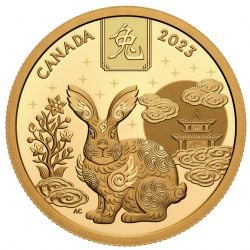 LUNAR YEAR (IN GOLD) -  YEAR OF THE RABBIT -  2023 CANADIAN COINS 02
