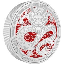 LUNAR YEAR (LARGE FORMAT) -  YEAR OF THE DRAGON -  2024 NEW ZEALAND COINS