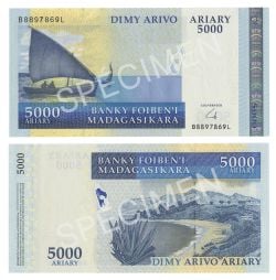 MADAGASCAR -  5000 ARIARY 2009 (UNC) 91B