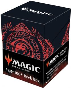 MAGIC THE GATHERING -  PLASTIC DECK BOX - MOUNTAIN (100) -  MANA 7