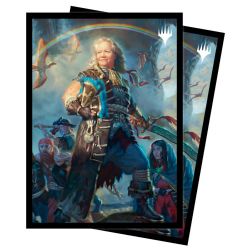 MAGIC THE GATHERING -  STANDARD SIZE SLEEVES - ADMIRAL BRASS, UNSINKABLE (100) -  THE LOST CAVERNS OF IXALAN