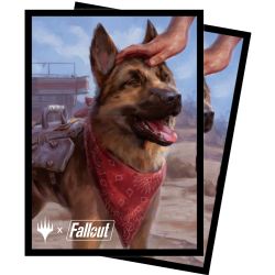 MAGIC THE GATHERING -  STANDARD SIZE SLEEVES - DOGMEAT, EVER LOYAL (100) -  UNIVERSES BEYOND : FALLOUT