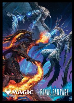 MAGIC THE GATHERING -  STANDARD SIZE SLEEVES - IFRIT VS BAHAMUT (100) -  FINAL FANTASY