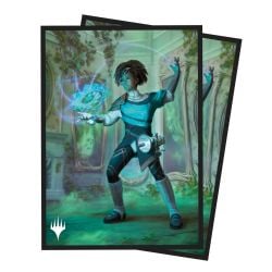 MAGIC THE GATHERING -  STANDARD SIZE SLEEVES - ZIMONE, MYSTERY UNRAVELER  (100) -  DUSKMOURN: HOUSE OF HORROR