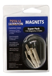 MAGNETS -  VARIETY PACK - 154 MAGNETS, 6 SIZES -  ACCESSORY TOOL #PH10210