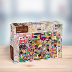 MAGNOLIA PUZZLES -  CAT CROWD (1000 PIECES) -  LAUREN LOWEN