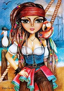 MAGNOLIA PUZZLES -  THE BEAUTIFUL PIRATE (1000 PIECES) -  ROMI LERDA