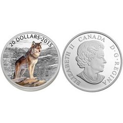 MAJESTIC ANIMALS (2015) -  IMPOSING ALPHA WOLF -  2015 CANADIAN COINS 04