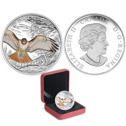 MAJESTIC ANIMALS (2016) -  REGAL RED-TAILED HAWK -  2016 CANADIAN COINS 01
