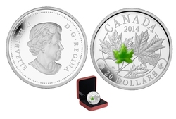 MAJESTIC MAPLE LEAVES -  MAJESTIC MAPLE LEAVES WITH JADE -  2014 CANADIAN COINS 03