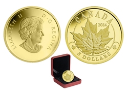 MAJESTIC MAPLE LEAVES -  OVERLAID MAJESTIC MAPLE LEAVES -  2014 CANADIAN COINS 05