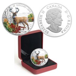 MAJESTIC WILDLIFE -  WANDERING WHITE-TAILED DEER -  2018 CANADIAN COINS 02