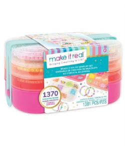 MAKE IT REAL -  BEADS 2 GO - ASSORTED BEADS (1370 PIECES)