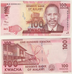 MALAWI -  100 KWACHA 2012 (UNC) 59A