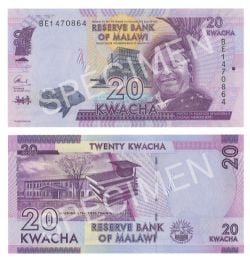 MALAWI -  20 KWACHA 2015-2017 (UNC) 63