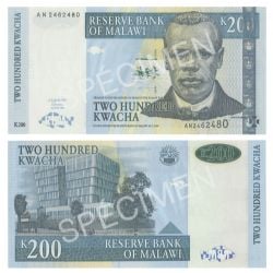 MALAWI -  200 KWACHA 2001 (UNC) 47A