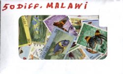 MALAWI -  50 ASSORTED STAMPS - MALAWI