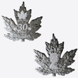 MAPLE LEAVES -  30TH ANNIVERSARY OF THE SILVER MAPLE LEAF -  2018 CANADIAN COINS