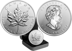 MAPLE LEAVES -  BULLION REPLICA -  2014 CANADIAN COINS