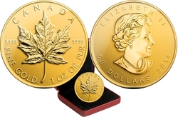 MAPLE LEAVES -  BULLION REPLICA -  2014 CANADIAN COINS