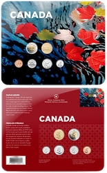 MAPLE LEAVES - COIN COLLECTION CARD -  2010 CANADIAN COINS