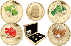 MAPLE LEAVES -  FOUR SEASONS - MAPLE LEAVES 4-COIN SET -  2010 CANADIAN COINS