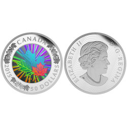 MAPLE LEAVES -  LUSTROUS MAPLE LEAVES -  2015 CANADIAN COINS
