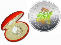 MAPLE LEAVES -  MAPLE LEAF OF GOOD FORTUNE WITH HOLOGRAM -  2003 CANADIAN COINS 02
