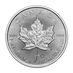 MAPLE LEAVES -  ONE OUNCE FINE SILVER COIN -  2025 CANADIAN COINS