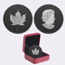 MAPLE LEAVES -  RHODIUM-PLATED INCUSE 1-OZ SILVER MAPLE LEAF (SML) -  2020 CANADIAN COINS