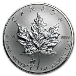 MAPLE LEAVES WITH PRIVY MARKS -  125TH ANNIVERSARY OF THE ROYAL CANADIAN MOUNTED POLICE (RCMP) -  1998 CANADIAN COINS