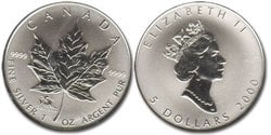 MAPLE LEAVES WITH PRIVY MARKS -  CHINESE LUNAR CALENDER : DRAGON -  2000 CANADIAN COINS 03