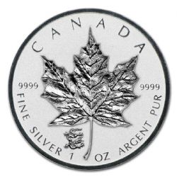 MAPLE LEAVES WITH PRIVY MARKS -  CHINESE LUNAR CALENDER: DRAGON -  2012 CANADIAN COINS 03
