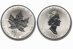 MAPLE LEAVES WITH PRIVY MARKS -  CHINESE LUNAR CALENDER : SNAKE -  2001 CANADIAN COINS 04