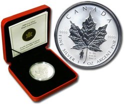 MAPLE LEAVES WITH PRIVY MARKS -  D-DAY -  2004 CANADIAN COINS
