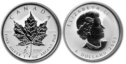 MAPLE LEAVES WITH PRIVY MARKS -  DUTCH TULIP -  2005 CANADIAN COINS