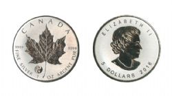 MAPLE LEAVES WITH PRIVY MARKS -  YING YANG -  2016 CANADIAN COINS