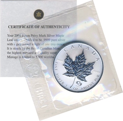 MAPLE LEAVES WITH PRIVY MARKS -  ZODIAC SIGNS: PISCES -  2004 CANADIAN COINS 04
