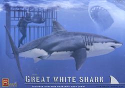 MARINE ANIMALS -  THE GREAT WHITE SHARK WITH CAGE 1/18