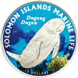 MARINE LIFE: DUGONG -  2011 SOLOMON ISLANDS COINS