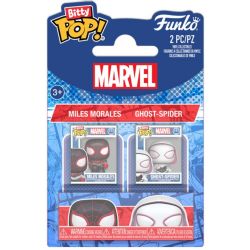 MARVEL -  2-FIGURE BLISTER PACK - MILES MORALES AND GHOST-SPIDER - SPIDER-MAN SERIES -  BITTY POP!