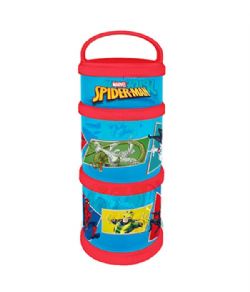 MARVEL -  3 SPIDER-MAN STACKABLE SNACK CUPS WITH HANDLE