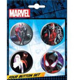 MARVEL -  COMIC COVERS 4 BUTTONS SET 1