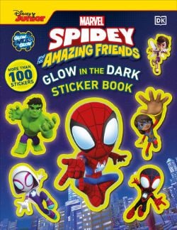 MARVEL -  GLOW IN THE DARK STICKER BOOK -  SPIDEY AND HIS AMAZING FRIENDS