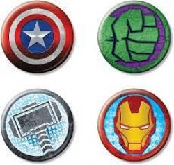 MARVEL -  ICONS AVENGERS 4 BUTTONS SET