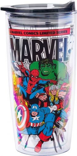 Bioworld Merchandising. Marvel Captain America 24 oz. Single-Wall Plastic Water  Bottle