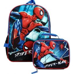 MARVEL -  SPIDERMAN KIDS BACKPACK AND LUNCH BOX SET