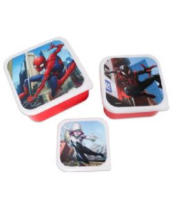 MARVEL -  SPIDERMAN SET OF 3 SQUARE LUNCH BOXES