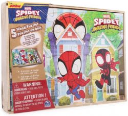 MARVEL UNIVERSE -  SPIDER-MAN - SPIDEY AND HIS AMAZING FRIENDS - WOOD JIGSAW PUZZLE 5-PACK